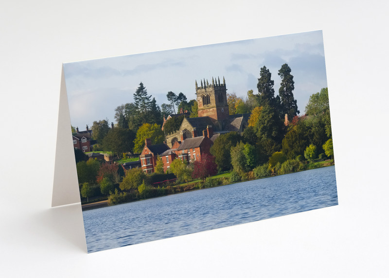 The Mere and St Mary's Church at Ellesmere, Shropshire.