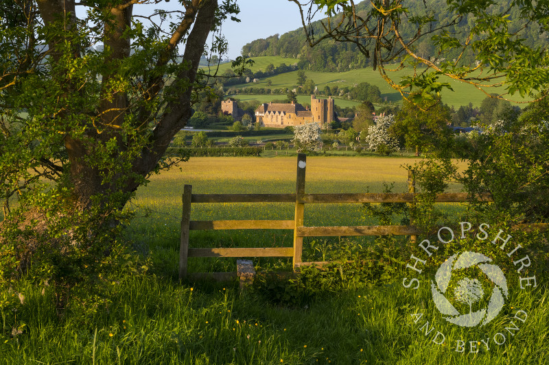 A stile and footpath leading to Stokesay Castle, Shropshire.