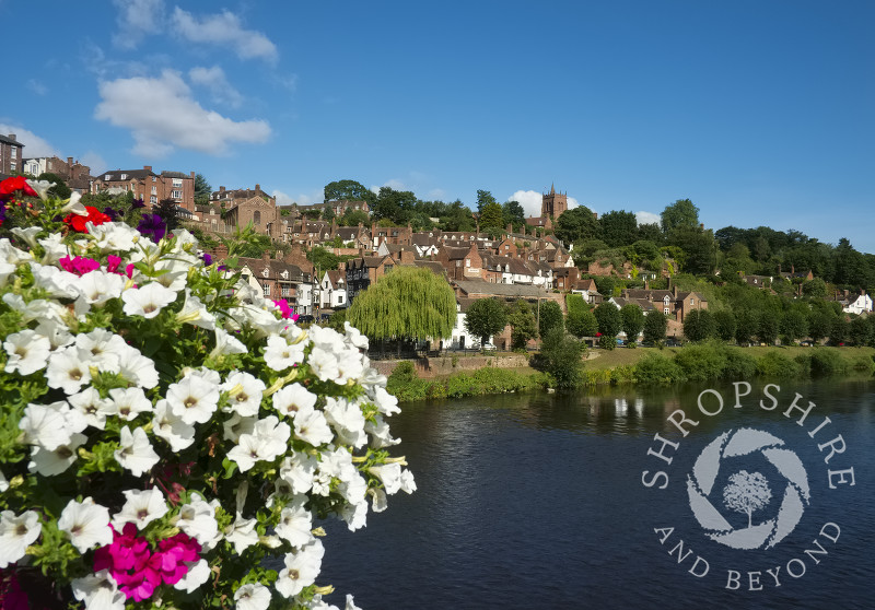 Bridgnorth and the River Severn in summer, Shropshire, England.
