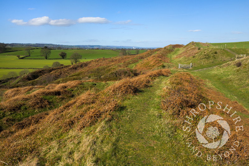 The ramparts of Old Oswestry Hill Fort in north Shropshire.