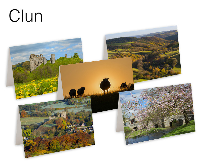 5 Clun Greetings Cards