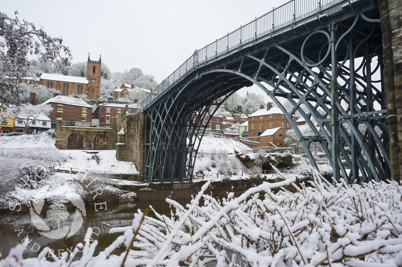 Ironbridge in winter, Shropshire.