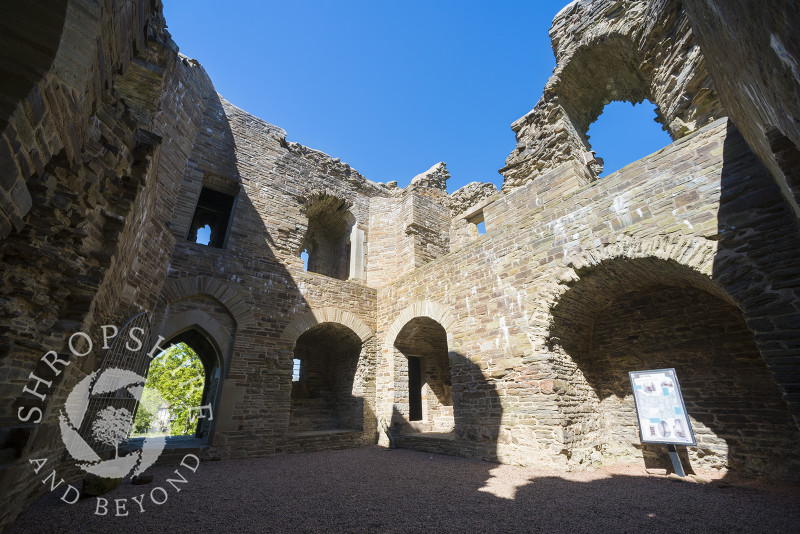 The interior of Hopton Castle in south Shropshire.