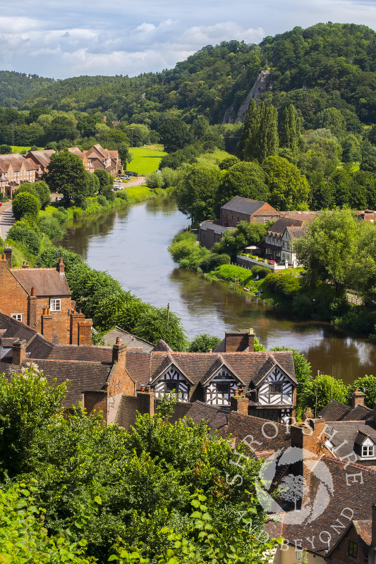 Low Town and the River Severn in Bridgnorth, Shropshire.