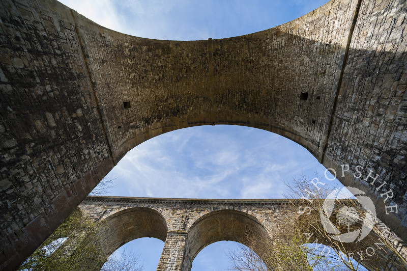 Chirk Aqueduct and viaduct on the English/Welsh border.