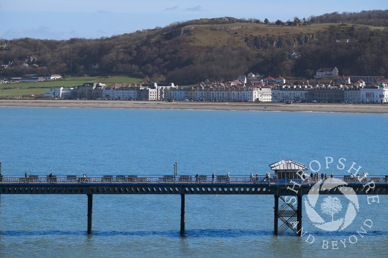The pier and Victorian promenade at Llandudno, north Wales.