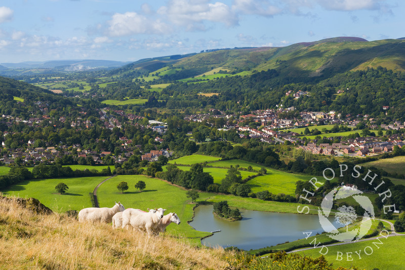 Church Stretton and the Long Mynd seen from Caer Caradoc, Shropshire.
