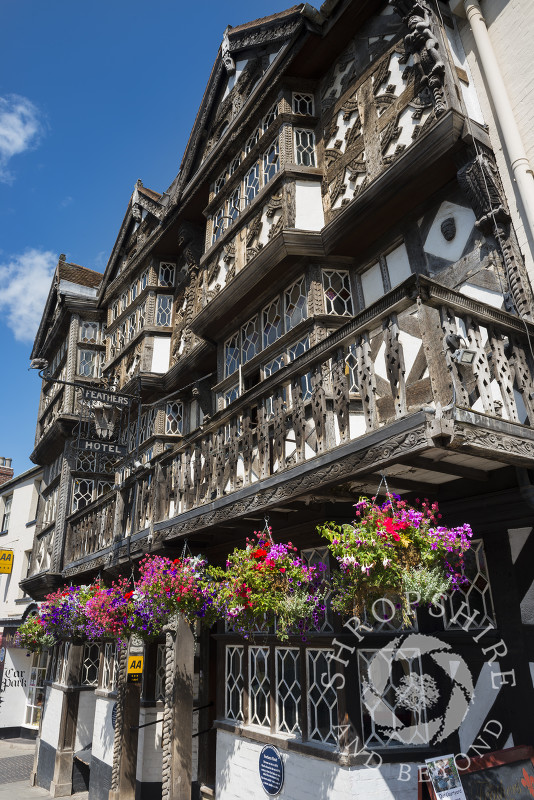 The Feathers Hotel at Ludlow, Shropshire, England.