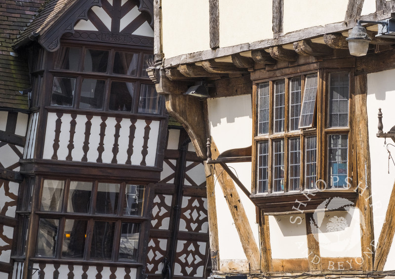 Half-timbered buildings in Mardol, Shrewsbury, Shropshire.