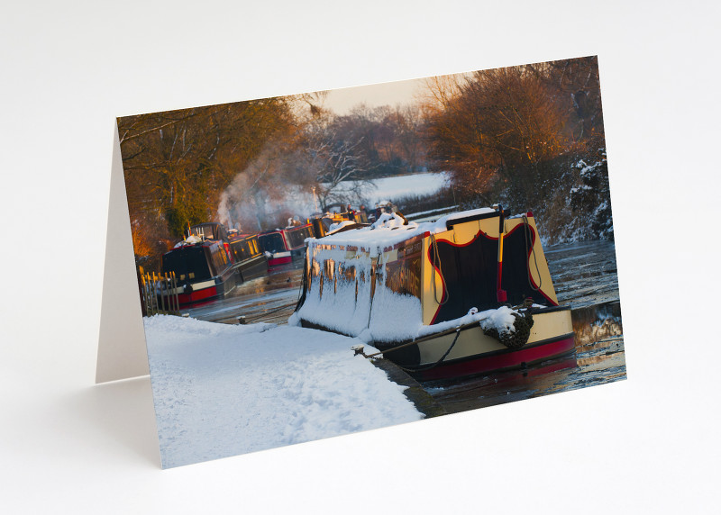 Winter on the Llangollen Canal at Ellesmere, Shropshire.