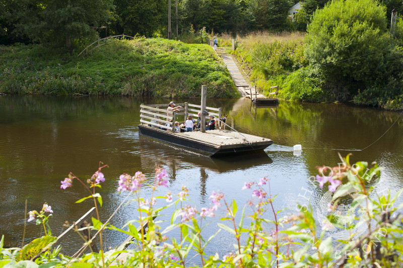 The cable-operated foot ferry at Hampton Loade, near Bridgnorth, Shropshire, England.
