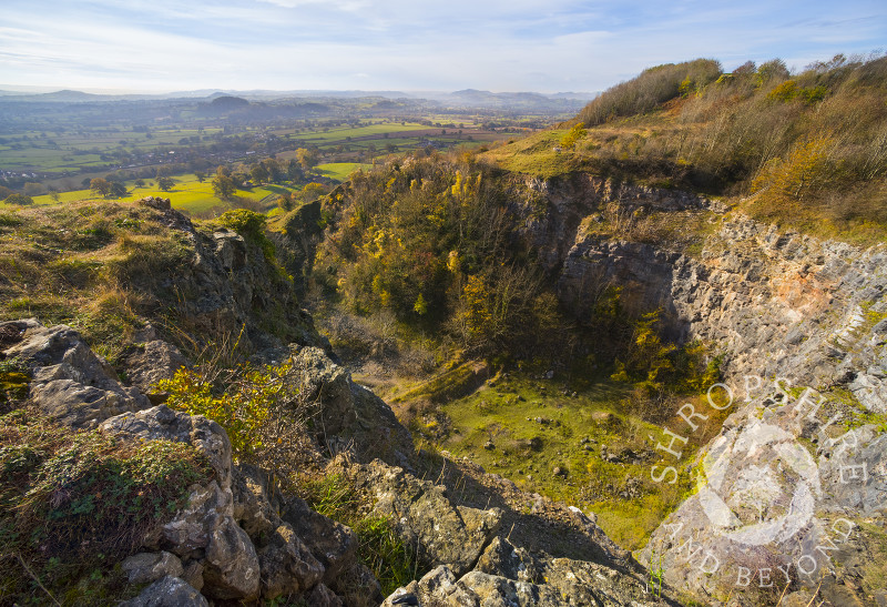 Llanymynech Rocks Nature Reserve, on the English/Welsh border, near Oswestry.
