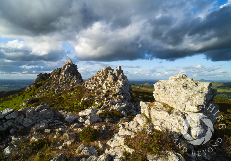 Storm clouds over the Devil's Chair on the Stiperstones, Shropshire.