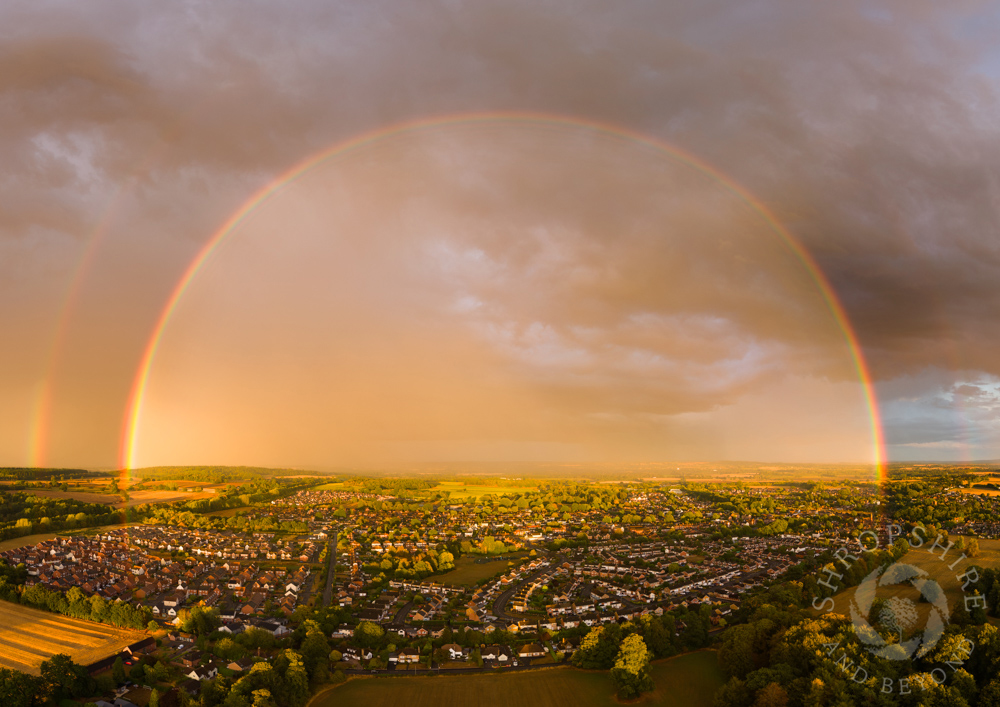 Stunning rainbow appears over Shifnal