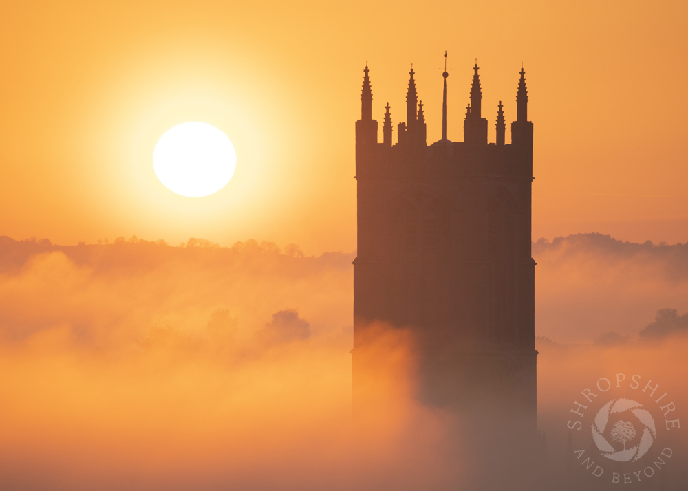 Spectacular sunrise over Ludlow
