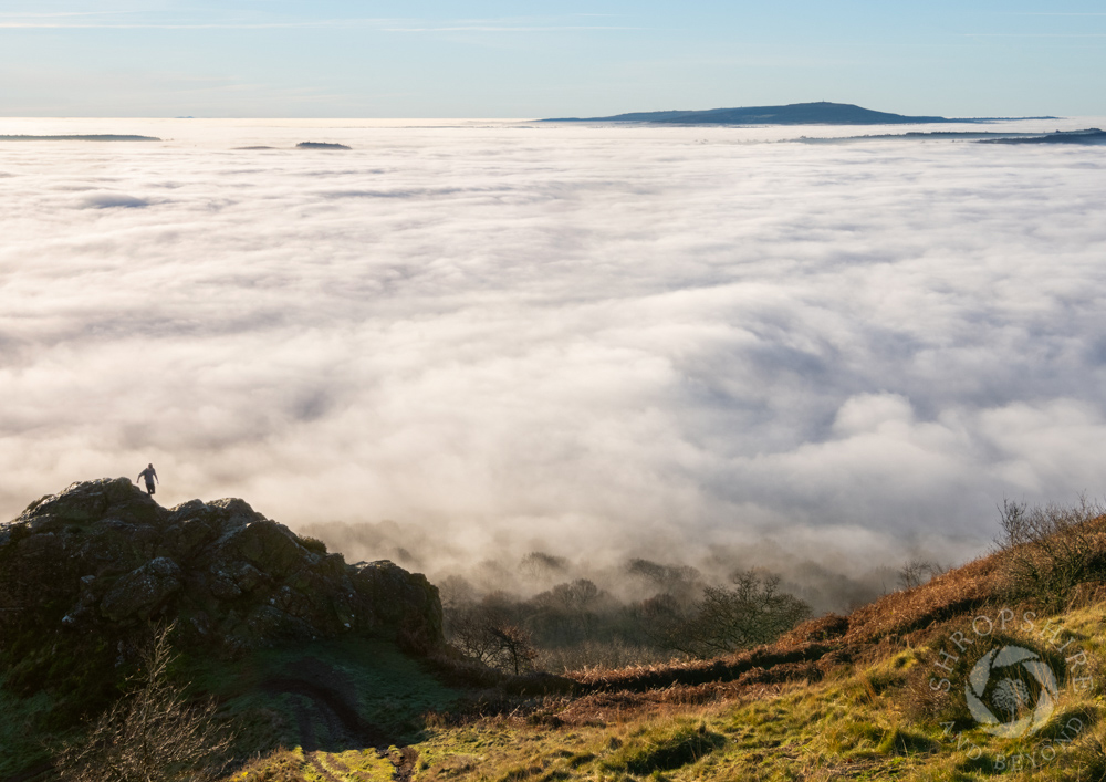A landscape of white beneath the Wrekin
