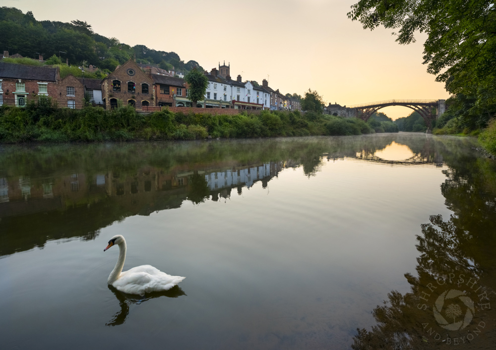 Quiet reflection on the Severn at Ironbridge