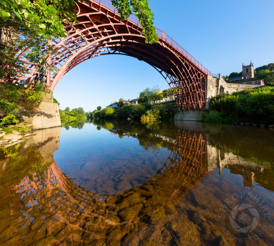 Early-morning reflection at Ironbridge