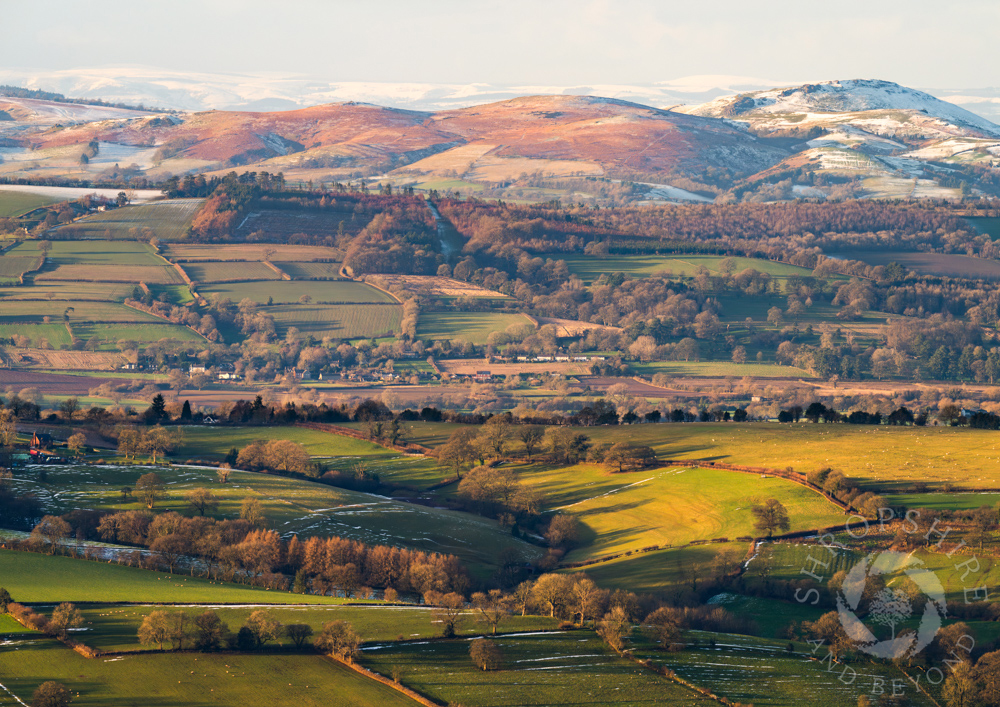Sunshine and snow in the Shropshire hills