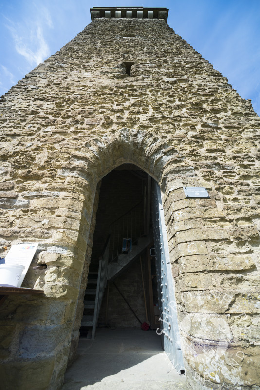 The entrance to Flounders' Folly on Callow Hill near Craven Arms, Shropshire, England.