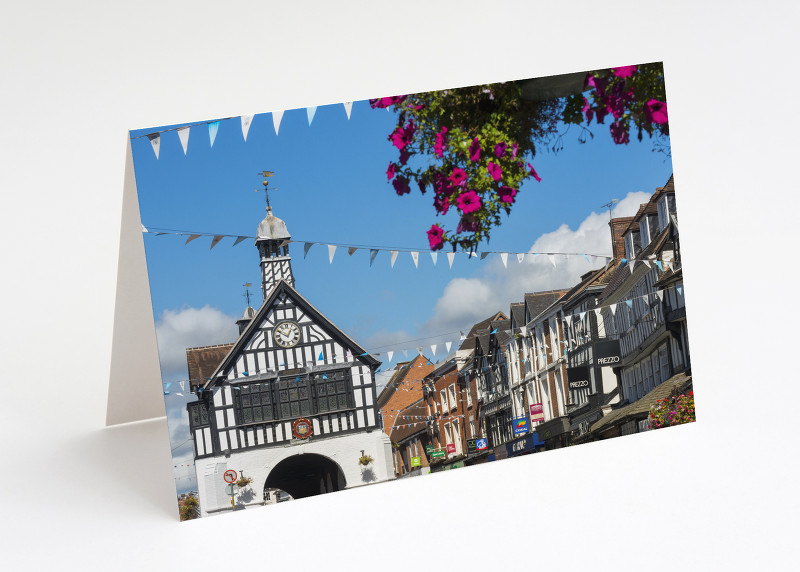 The Town Hall and High Street at Bridgnorth, Shropshire.