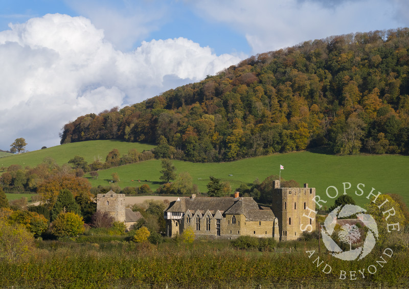 Autumn sunshine on Stokesay Castle, Shropshire.