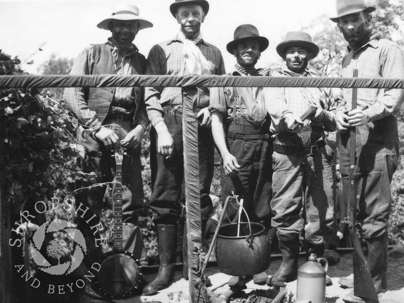 The Broadway Brewery Gold Diggers float at Shifnal Carnival, Shropshire, in the 1950s.