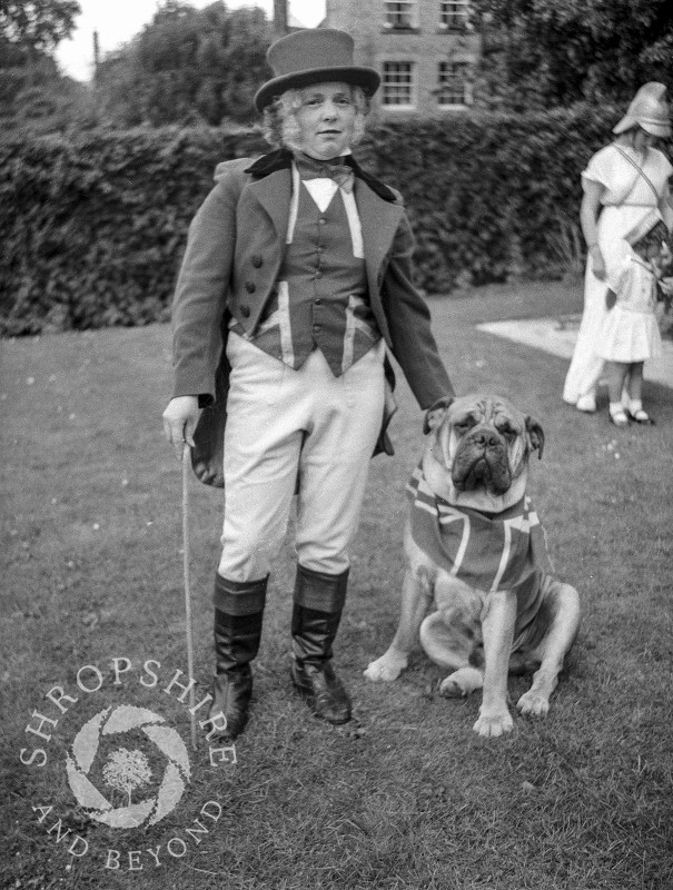 A woman dressed as John Bull at the annual carnival in Shifnal, Shropshire, during the 1950s.