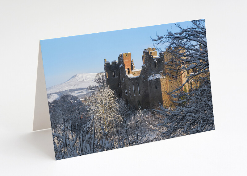 Ludlow Castle and Titterstone Clee, Shropshire.