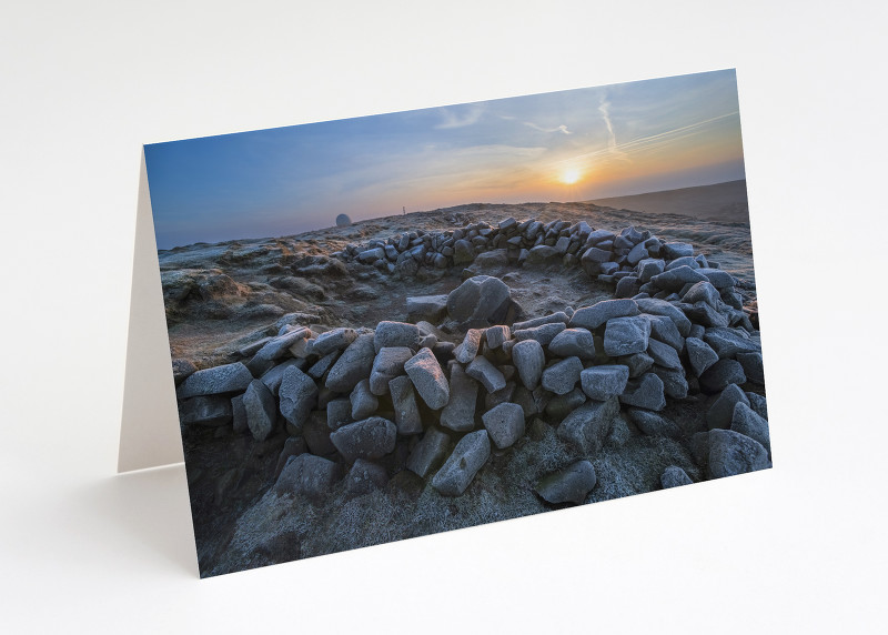 Frosty sunrise on Titterstone Clee, Shropshire.