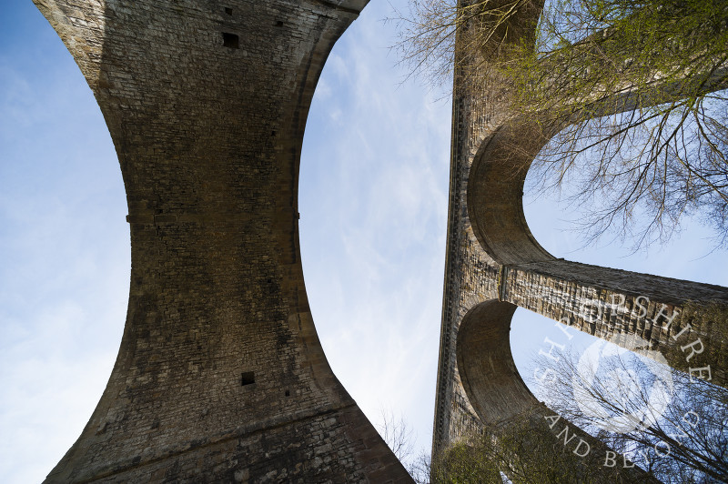 Chirk Aqueduct and viaduct on the English/Welsh border.