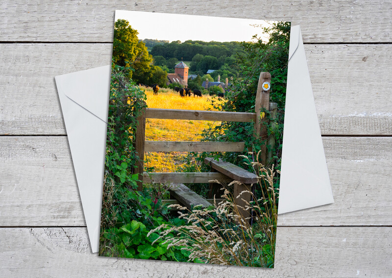 Stile at Hopton Cangeford, near Ludlow, Shropshire.