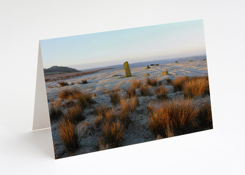 Winter sunrise at Mitchell's Fold stone circle, Stapeley Hill,  Shropshire.