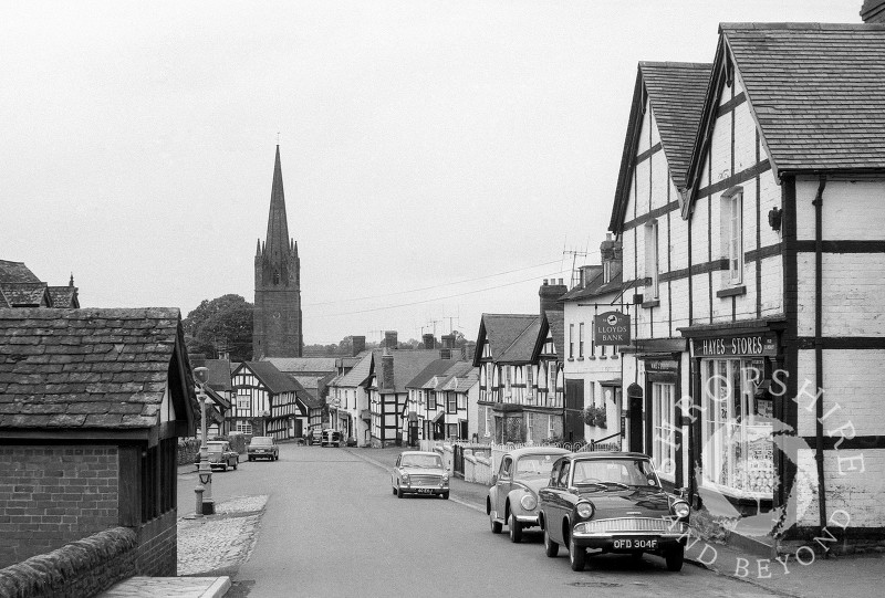 Broad Street in 1966, Weobley, Herefordshire.