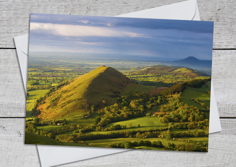 Evening light on the Lawley near Church Stretton, Shropshire.