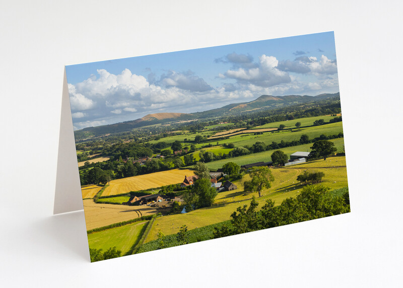 The Lawley and Caer Caradoc seen from Lyth Hill, Shropshire