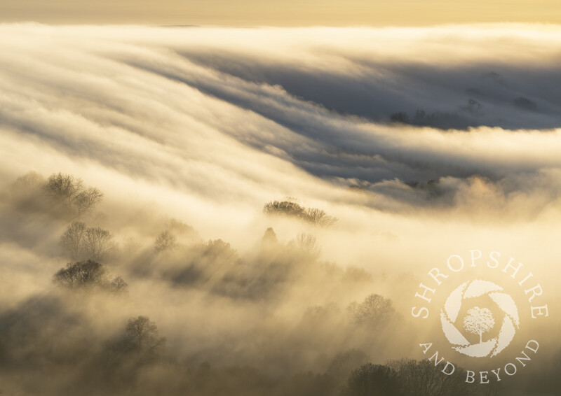 Evening mist rolls over Clee Liberty Common, Brown Clee, Shropshire