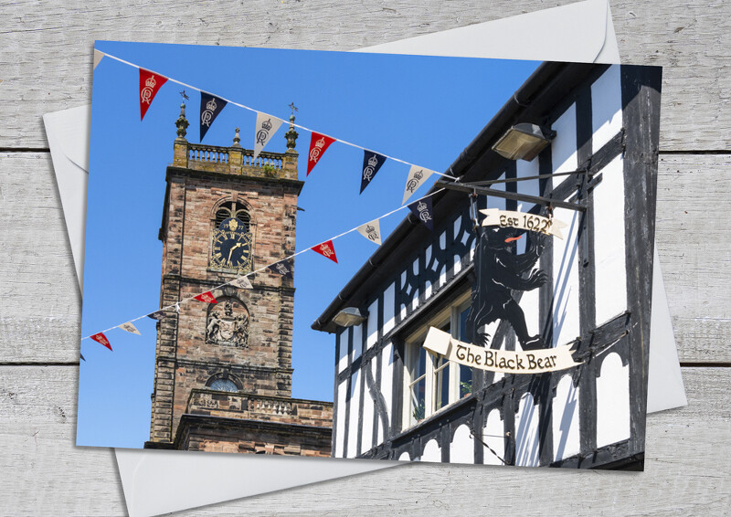 St Alkmund’s Church and the Black Bear, Whitchurch, Shropshire.