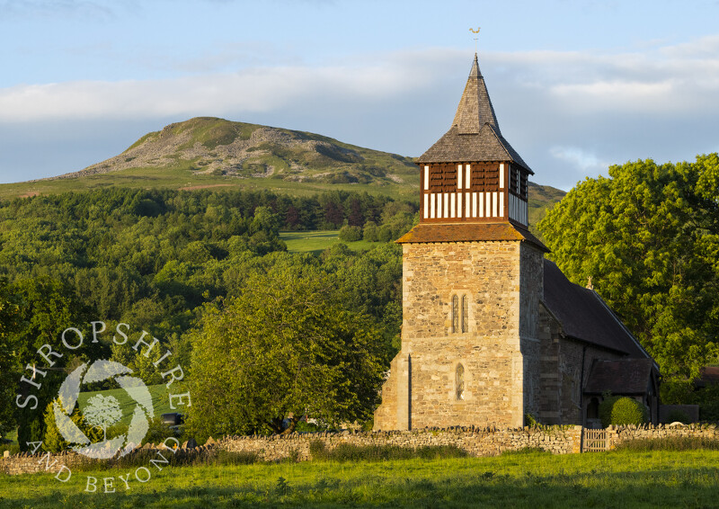 St Mary's Church at Bitterley, beneath Titterstone Clee, Shropshire.