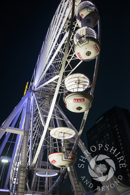 The Big Wheel in Centenary Square, part of the Frankfurt Christmas Market in Birmingham, West Midlands, England.