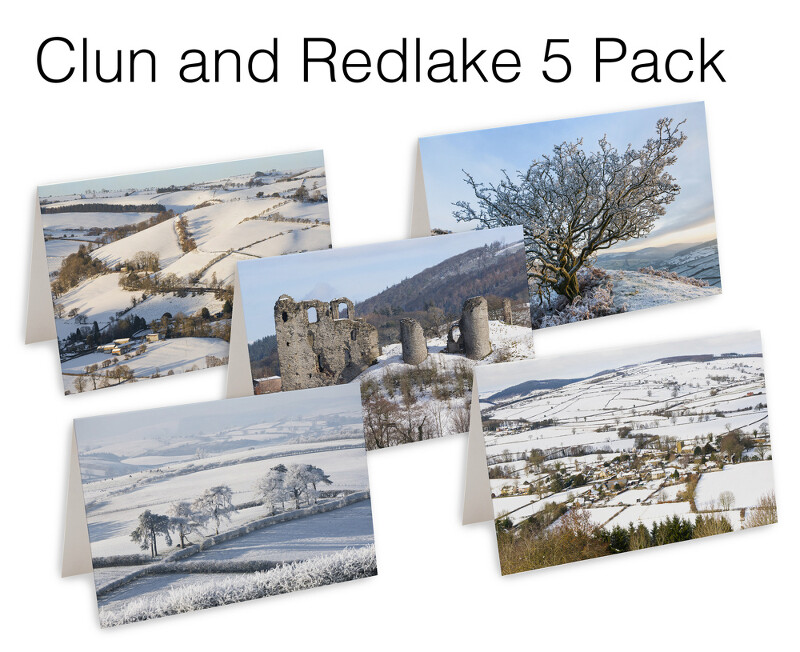5 Clun and Redlake Valley Christmas cards