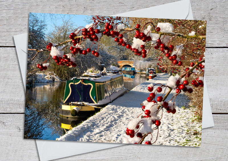 Winter on the Llangollen Canal at Ellesmere, Shropshire.