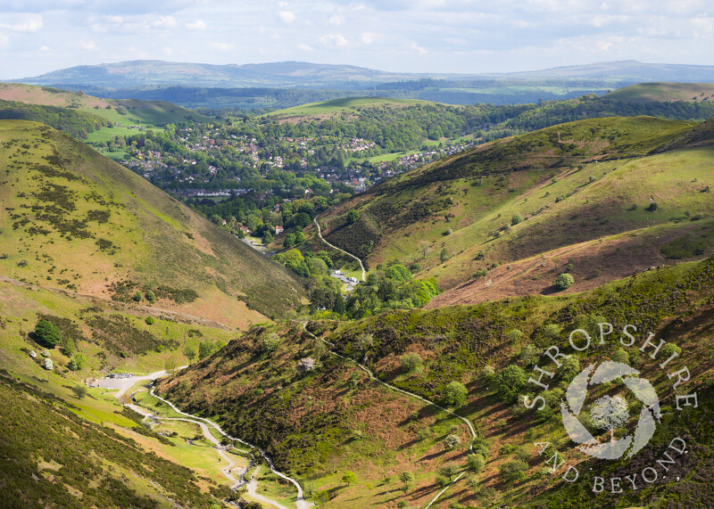 The view above Carding Mill Valley, Long Mynd, Shropshire.