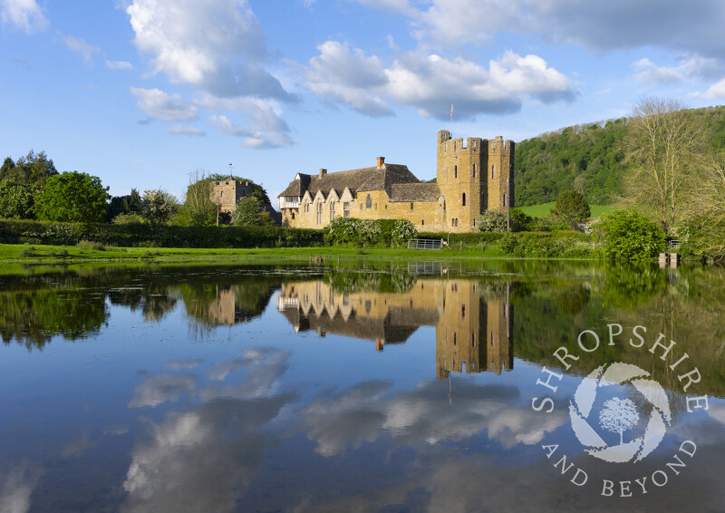 Stokesay Castle in spring, Shropshire.