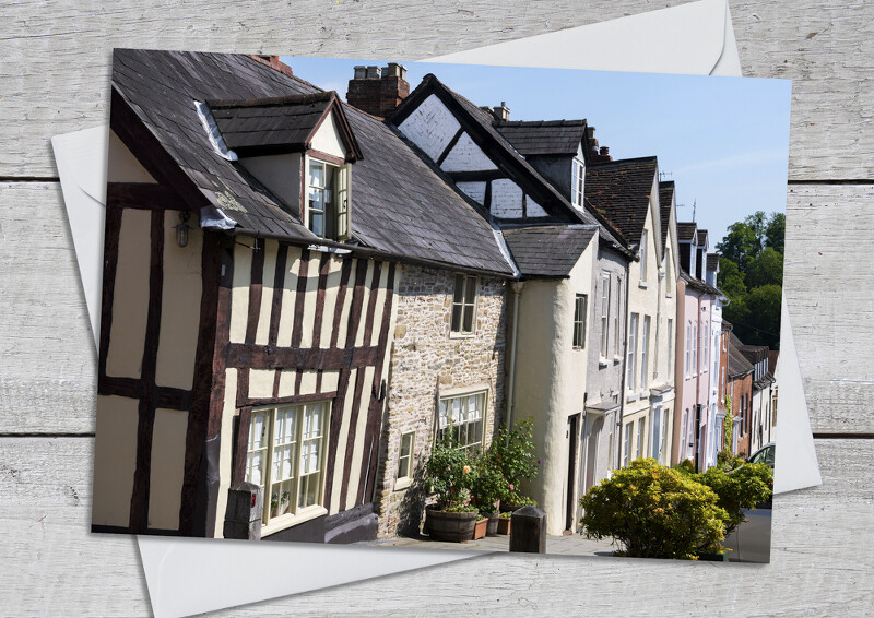 The view down Mill Street, Ludlow, Shropshire.