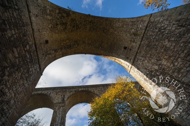 Chirk Aqueduct and viaduct on the English/Welsh border.