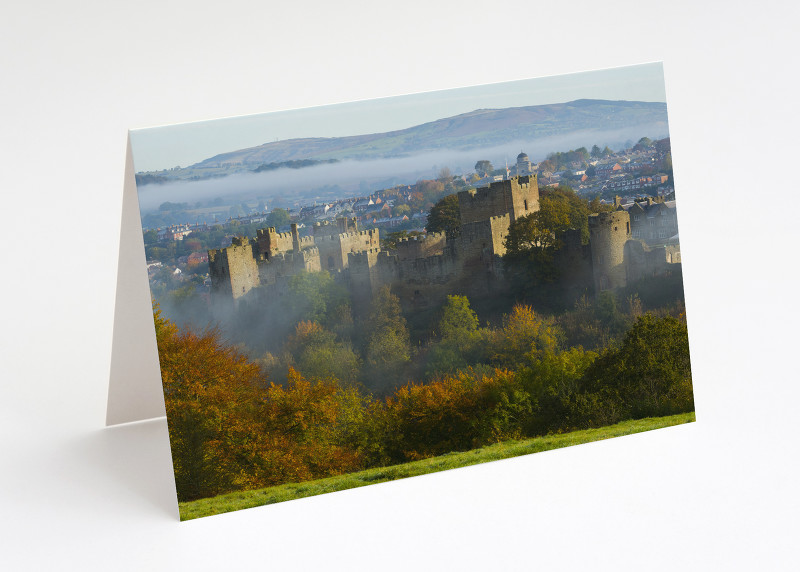 Autumn mist in Ludlow, Shropshire.