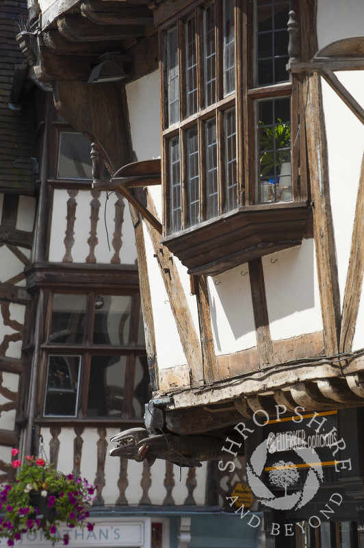 Half-timbered buildings in Shrewsbury, Shropshire, England.