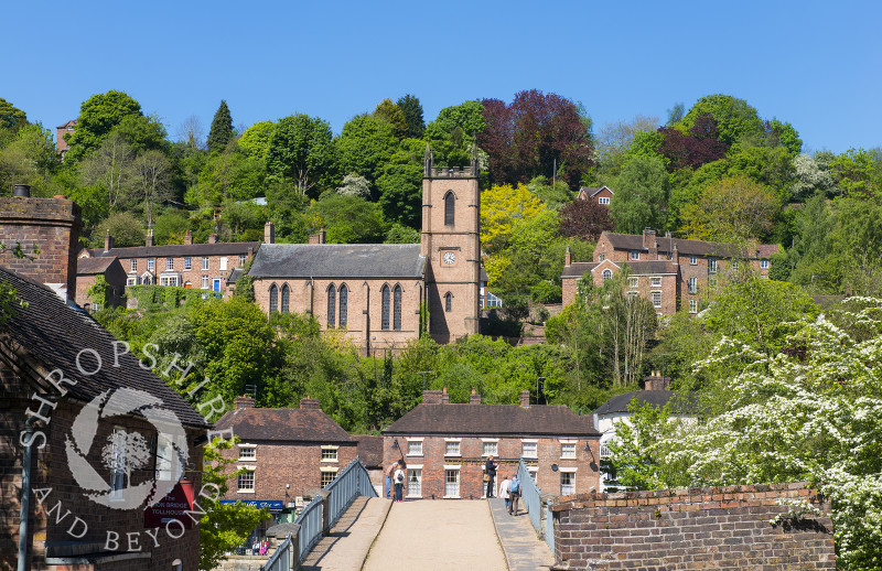 Ironbridge looking spectacular in spring sunshine, Shropshire.