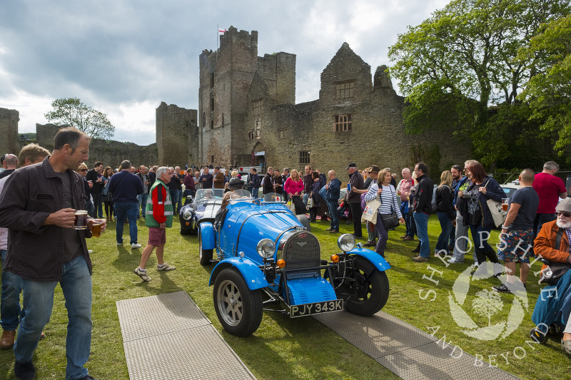 Bugatti in the castle grounds at Ludlow Spring Festival.